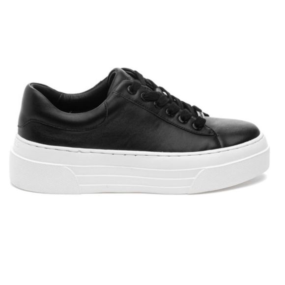 J/Slides NIB AMANDA Black Leather Platform Sneaker Shoes, Size 9, MSRP $169 - Picture 2 of 14